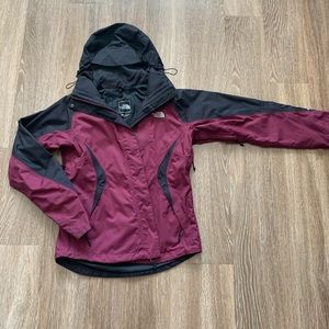 North face 2 in 1 jacket and fleece